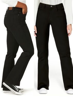 Lee Black Mid Rise Bootcut Jeans Stretch Jeans